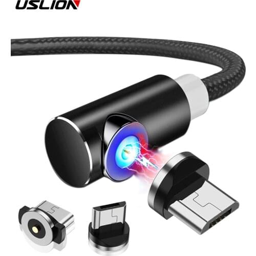 USLION Magnetic Micro USB Cable Type-c Charging Charge For Samsung Magnet Charger Adapter Type C android Mobile Cables Cord