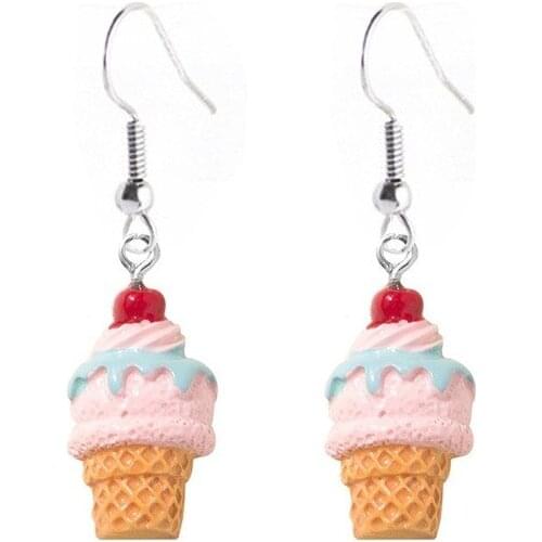 Fashion Creative Simulation Ice Cream Earrings Cute Handmade Earrings Womens Jewelry