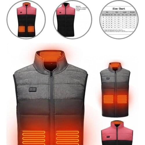 Men Women Stylish Stand Collar Winter Heating Jacket Thicken Winter Heating Jacket Double Switch Thermal Clothing