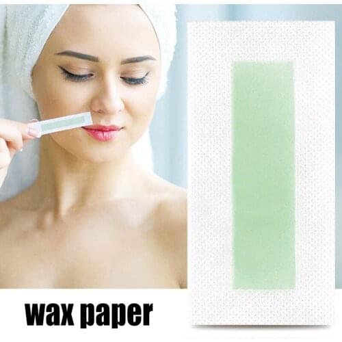 24pcs Lip Hair Removal Wax Paper Effective Portable Double-sided Gentle Wax Strips for Women Face Lip Moustache SANA889
