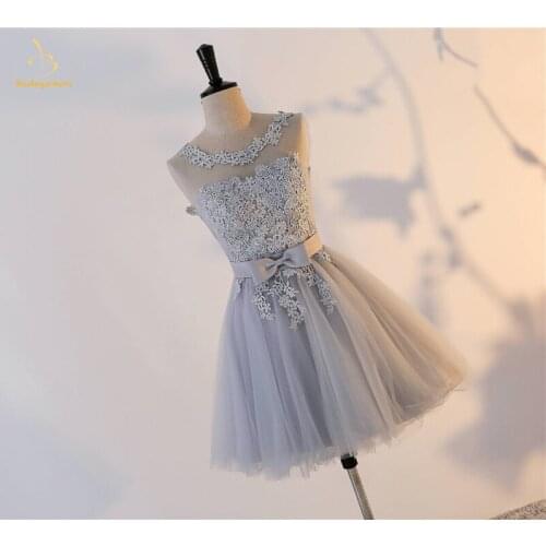 Bealegantom 2021 Real Photo Cheap Short Prom Dresses Beaded Tulle Homecoming Lace Up Plus Size Evening Mini Party Gown QA1553