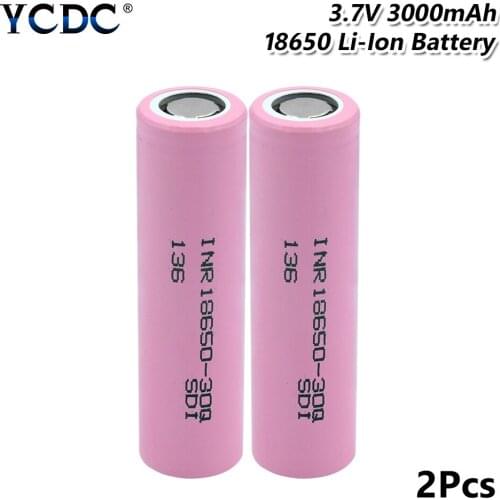 2021 New 1-10Pcs 3.7V 3000mAh INR18650 30Q li-ion Batteries INR 18650 Rechargeable battery 20A High Drain For LED Flashlight