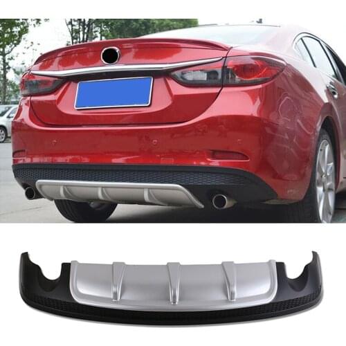 Fit For Mazda 6 M6 Atenza 2014 2015 2016 2017 ABS Plastic Rear Diffuser Bumper Guard Protector Skid Plate Bumper Cover Trim