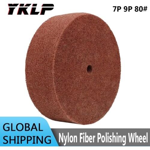 150mm 13mm 180# 7p 9p Brown Nylon Fiber Wheel Used for Processing and Grinding Polishing Parts