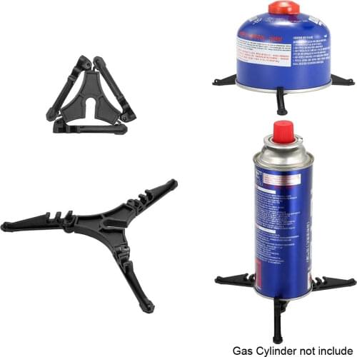 Portable Outdoor Camping Stove Fixed Bracket Oil Bottle Foldable Gas Cylinder Tripod Holder Support