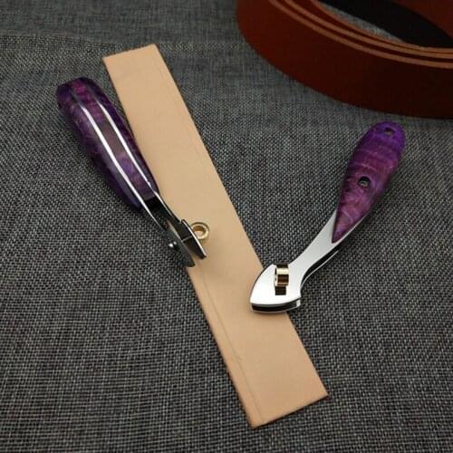 Handmade Adjustable Edge Creaser -Leather tool-Wooden handle