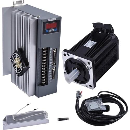 130ST-M15025 15N.M.3.8KW,2500 rpm Servo Motor +Driver +3M Encoder line+3M Motor line+25-pin parallel port connector