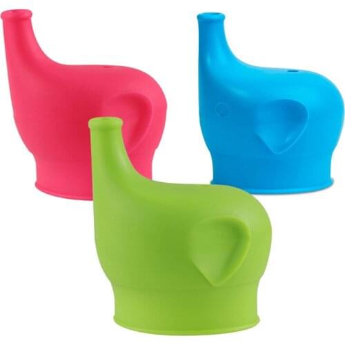 Elephant-Shaped Silicone Cup Lid Silicone Soft Bottle Cap Drink Bottle Spill-proof Cap Elephant Type Anti-overflow Bottle Cap