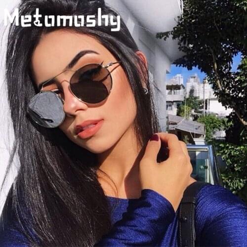 Vintage Round Sunglasses Women 2019 New Fashion Brand Designer Shades UV400 Gafas De Sol Hombre Eyeglasses Men Trend Sunglass