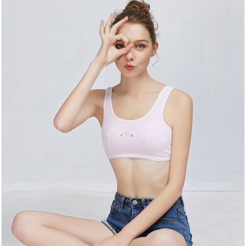 10-18Year Girls Training Bra Wireless Thin Cup Bra Fashion Comfortable Teenage Underwear Cartoon underwear