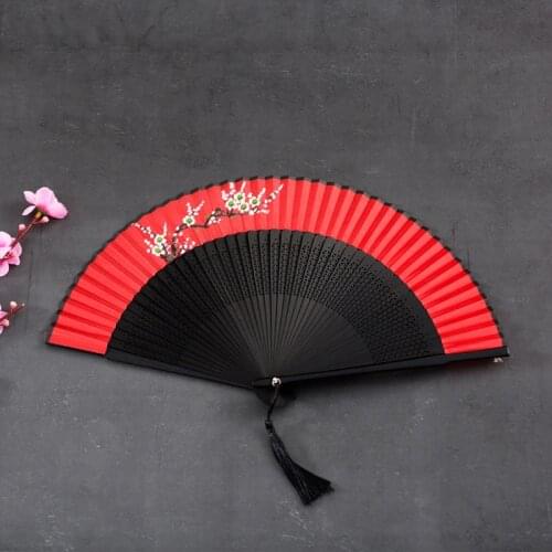 Chinese Style Ladies Fan Compact Portable Dance Hanfu Classical Summer Cheongsam Folding Fan