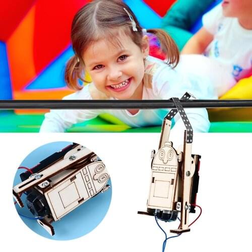 Robot Rope Climbing Model Experiments Kit Kids DIY Science Discovery Toys Children Eraly Educational Toy Dropshipping 1set
