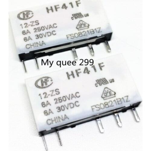 10PCS 5pins HF41F-12-ZS 12VDC 6A 250VAC Relay