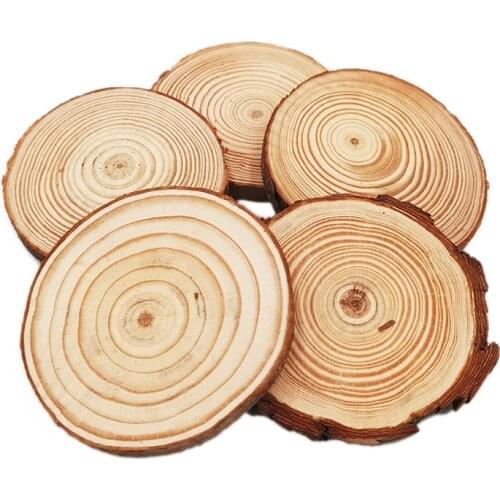 100pcs 5-6cm Natural Wood Slices Round Rustic Slabs for Wedding Centerpiece Table Birthday Party Baby Shower Decoration Craft