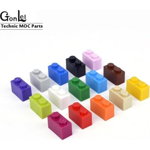 120Pcs/lot MOC Parts 3004 Brick 1x2 Thick Parts Building Blocks Bricks DIY enlighten Toys Compatible with MOC Rebrickable Set
