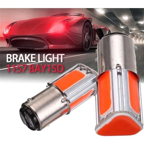 2pcs 1157 BAY15D COB LED Low Consumption High Bright Long Life Auto Car Tail Stop Brake Light Turn Signal Red Bulb Lamp#263359