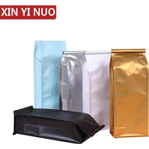 20pcs 0.5 pound Coffee Bean Packaging Bags With Air Valve Aluminum Foil Self Sealing Stand Up Pouch