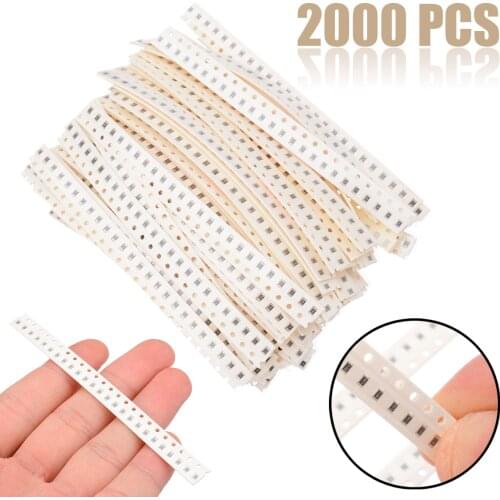 2000pcs/set 10R-910K Precision SMD Resistor Assortment Strips Kit Electrical SMD Resistors 80 Values 0805 1