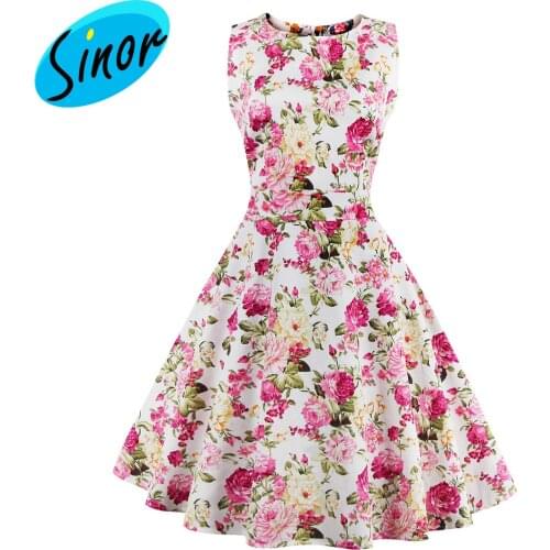 2016 vintage sleeveless print dress grand dress 1285 banquet dress
