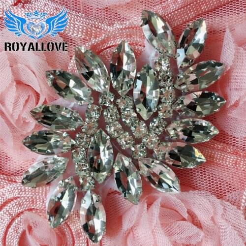 30 pieces) Wholesale Hotfix Crystal Stones and Crystals Rhinestone Sequin Applique for Garment Dresses Headband Bridal Garters
