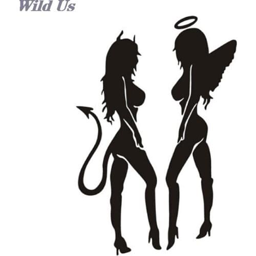 3D Car Sticker Vinyl Decals Devil Angel Demons Reflective Personalized Waterproof Stickers Decoration Car Styling