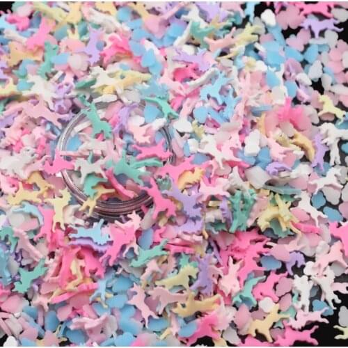 20g/50g/100g Colorful Unicorn Cloud Clay Slices Soft Pottery Mixed Sprinkles for DIY Crafts Filling Decoration Accessories