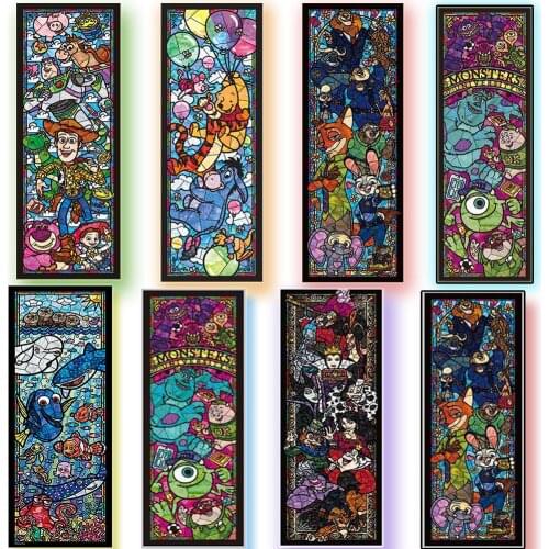 5D Diy Diamond Painting Mosaic Square Round Disney Mickey "Color Window" Mosaic Square Round Cross Stitch Home Decoration Gift