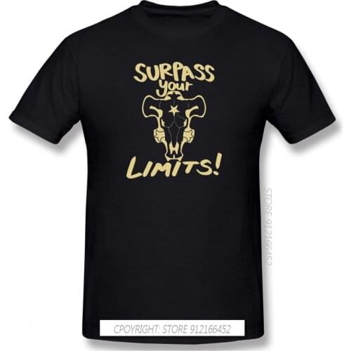 Bulls Yami Quote Print 100% Cotton Funny T Shirts Black Clover Yuno Asta Fantasy Anime Men Fashion Streetwear