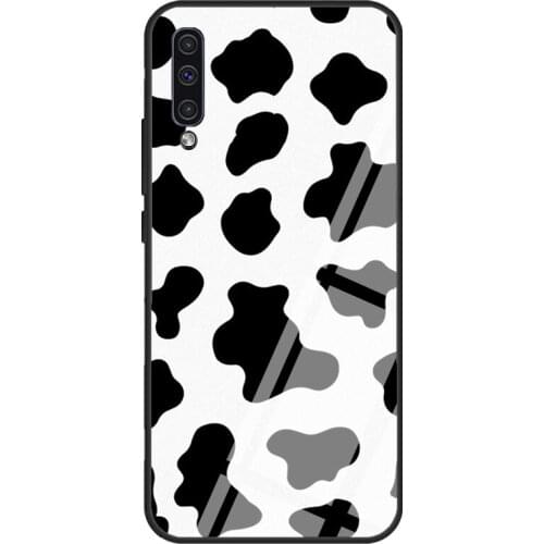 Moo Moo Tempered Glass Case For Samsung A52 A12 A32 A42 A72 A31 A51 A71 A40 A50 A70 A20e A21S