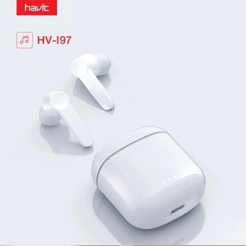 Dropshippong HAVIT I97/i98Wireless Bluetooth 5.0 Earphones Touch Control Stereo HD Talking Sports headphones 150H Playtime