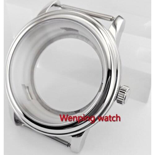 Fit ETA 2836 movement 40mm stainless steel sapphire glass watch case p835