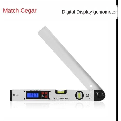 225-Degree Digital Display Goniometer 400mm Electronic Level Ruler High-Precision Aluminum Alloy Horizontal Angle Measuring