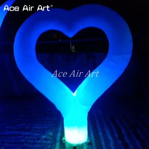 China manufacture beautiful Inflatable led replica air heart for valentines decoration offered by Ace Air Art