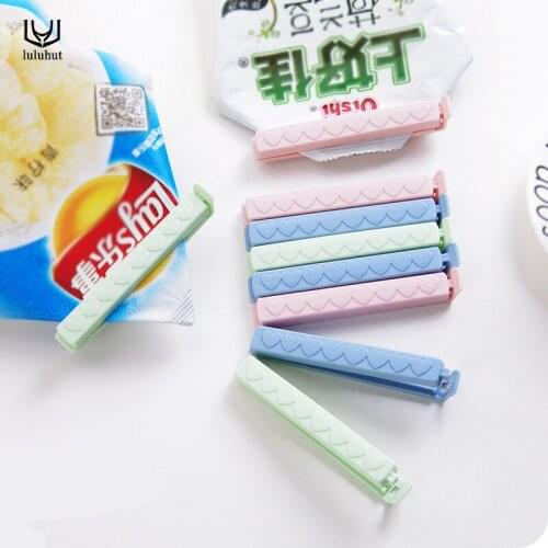 Luluht bag clips 5 pcs/lot Plain Seal Clamp food fresh keeping plstick food snack close clip home storage food sealing clips