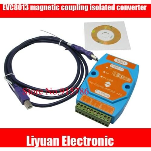 EVC8013 magnetic coupling isolated converter / USB to RS485 / USB to RS232 / RS422 / 3-in-1 lightning isolated converter module
