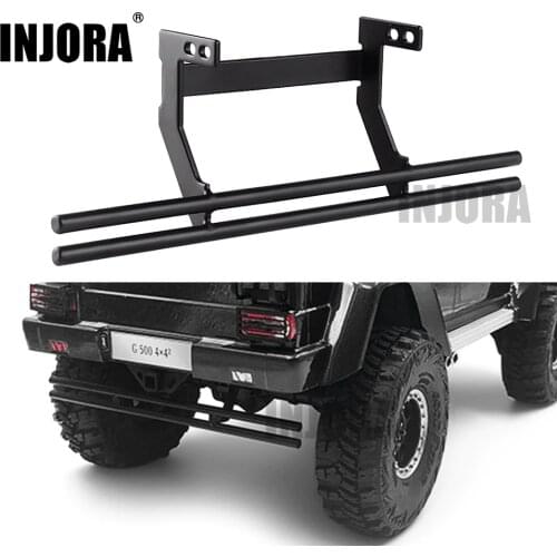 INJORA RC Car Metal Rear Bumper for 1:10 RC Crawler Traxxas TRX4 G500 TRX6 G63 6X6 Upgrade Parts