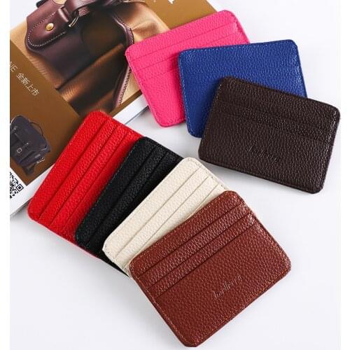 Fashion Mens Leather ID Credit Card Holder Wallet Coin Purse Multi-card Position Business Small Slim Money Pocket Case