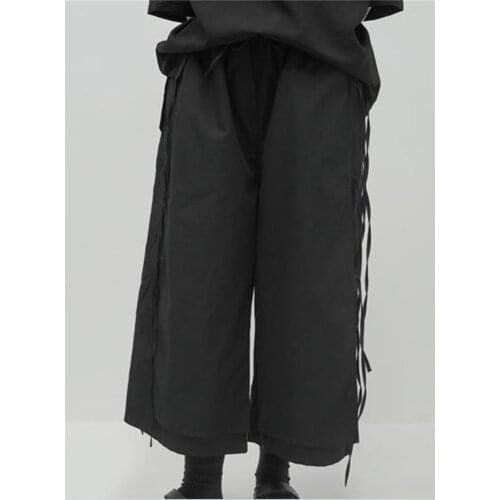 Large couples dark Yamamoto mens 2021 new pants mens summer wide leg pants mens pants