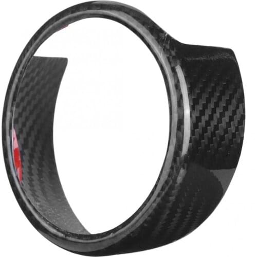 Real Carbon Fiber Car Front Grill Decor Ring Black Trimmed Frame Cover Trim Fits for Alfa Romeo Giulia 2017-2020