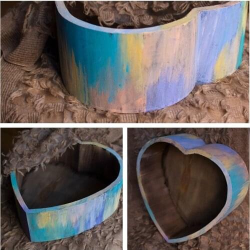 New color retro newborn photography handmade design heart shaped tub props baby photography props studio photo