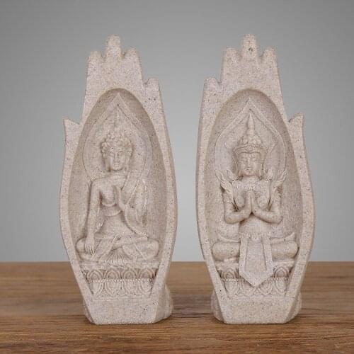 New Chinese Creative Decorative Ornaments Retro Art Zen Buddha Ornaments Porch Living Room Classical Crafts