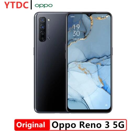 Original Official New Oppo Reno 3 5G Cell phone MTK1000L Octa Core 6.4inch 64MP+8MP+2MP+2MP Real Cameras NFC 4025mAh