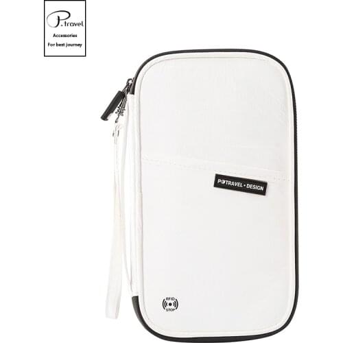 P.travel New Listing DuPont Paper Waterproof TPU Zipper Travel Storage Card Holder RFID Passport Holder