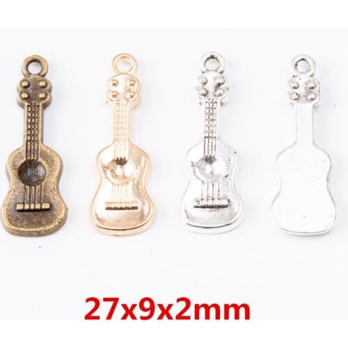 30pcs Charms violin Pendant Bright Zinc Alloy Fit Bracelet Necklace DIY Metal Jewelry Findings 6491