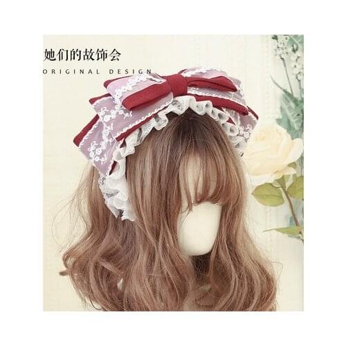 Big Bow Lace Headband Lolita Cute Girls Hair Accessory