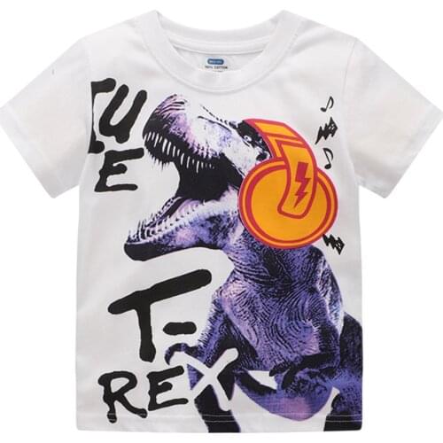 Jumping Meters Summer Cotton T shirts For Boys Wear Dinosaurs Print Fashion Kids Short Sleeve Tops Childrens Clothing Tees