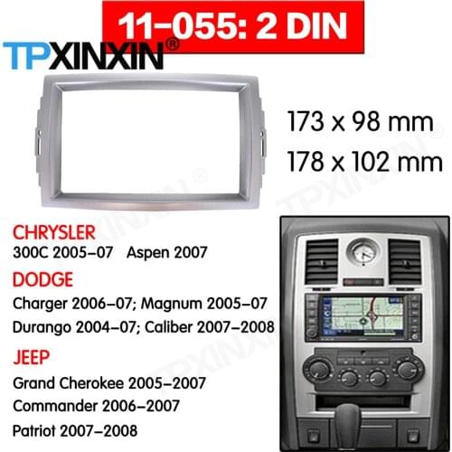 2 DIN Car DVD Player Frame For CHRYSLER 300C 2005 2006 2007 LHD RHD Auto Radio Multimedia Navigation Fitting Fascia