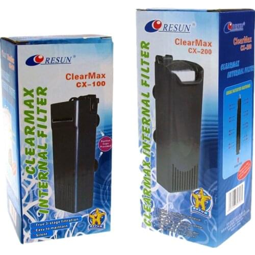Resun CX-100 CX-200 Fountain Style Aquarium Turtle Lizard Fish Tank Low Water Internal Filter
