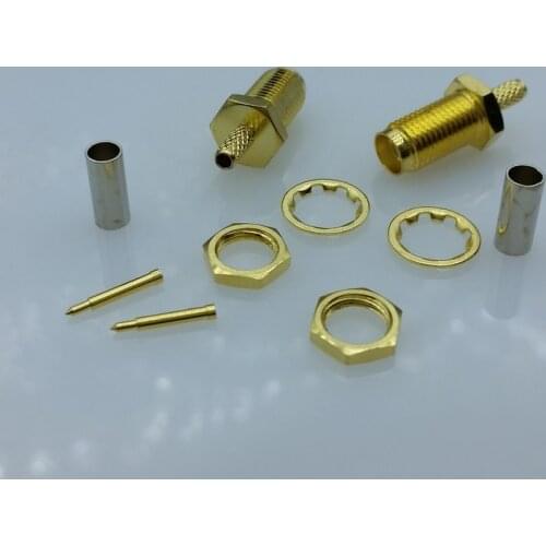 RP-sma male connector for 50-1.5 RG316/178/174 cable coaxial connector nuts and washers 10pcs/lot