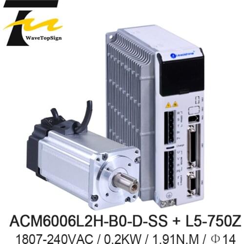 Servo Motor 600w ACM6006L2H-B0-D-SS Servo Driver L5-750Z 3000RPM AC220V for CNC Engraver & Cutting Machine